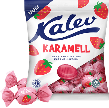 Kalev - Strawberry Flavoured Hard Boiled Candy 120g