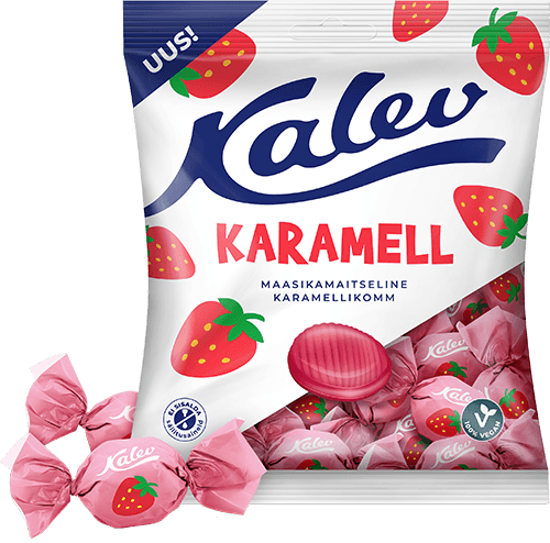 Kalev - Strawberry Flavoured Hard Boiled Candy 120g